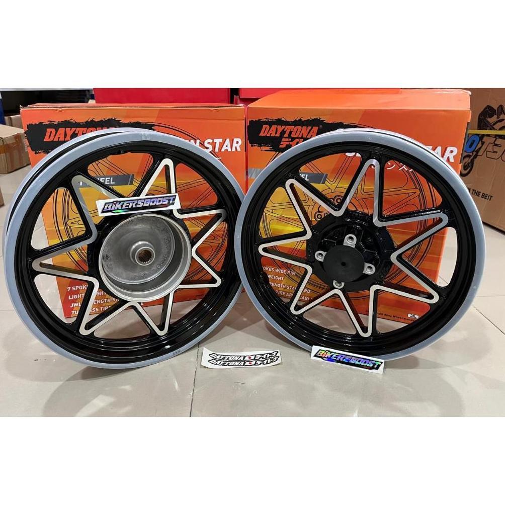 DAYTONA RACING ORIGINAL VELG SEVEN STAR WHEEL 185x14 & 215x14 VARIO 110 125 150 160 CBS ABS BEAT SCO
