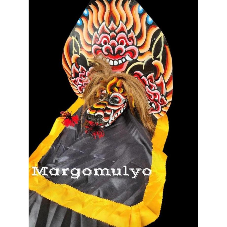 Barongan Devil kayu full set , barong , caplok kayu mainan kesenian tradisional anak.
