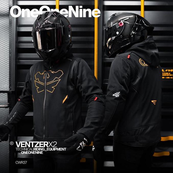 ONEONENINE JAKET VENTZER-X2 BLACK SERIES - JAKET TOURING BODY PROTECTOR ORIGINAL DAN TERPERCAYA