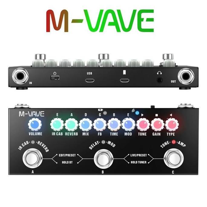 EFEK GITAR M-VAVE CUVAVE CUBE BABY SOUNDCARD MULTI EFFECTS PEDAL MULTI EFEK CUVAVE MUSLADY REVERBGUI