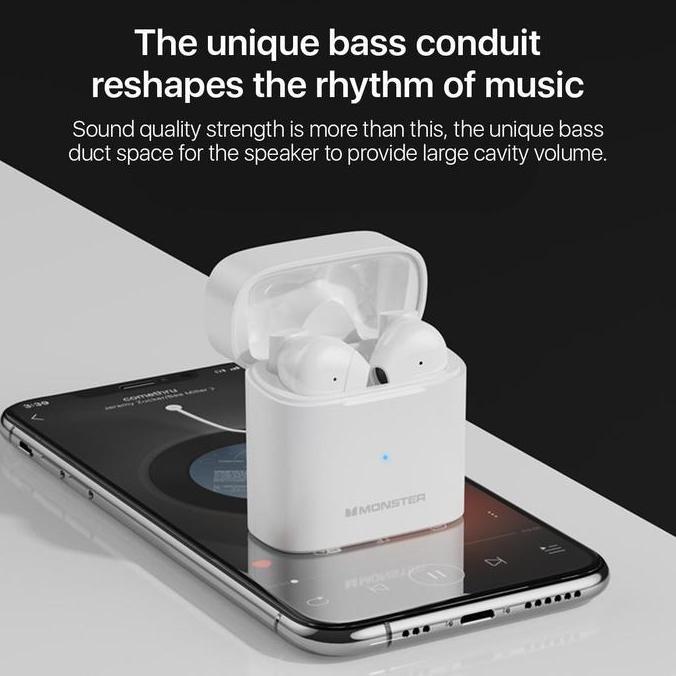Promo Monster XKT03 Wireless Bluetooth Earphones Mini Earbuds TWS Gaming Low Latency Diskon