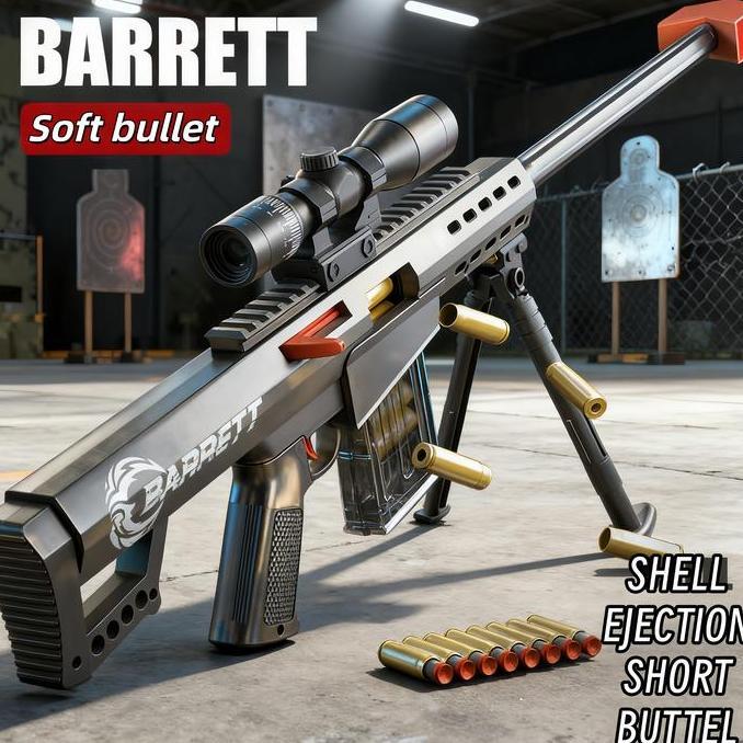 Mainan Senjata Barrett Soft Bullet Gun Awm Simulasi Mainan Anak Laki-Laki Senjata 98K Mainan Anak Ko