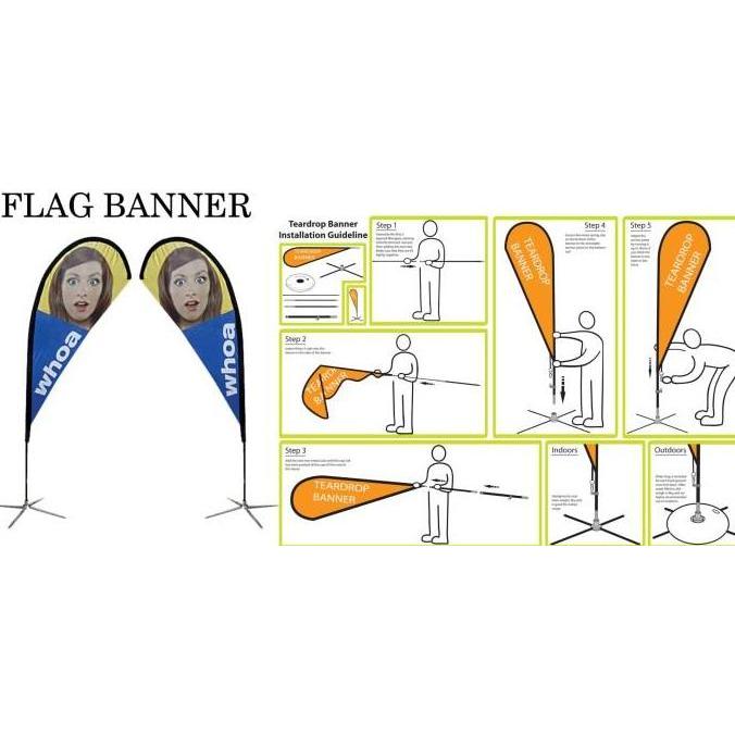 Miliki Advertising Flag Banner - Flying Banner - Standing Umbul Umbul 5Meter