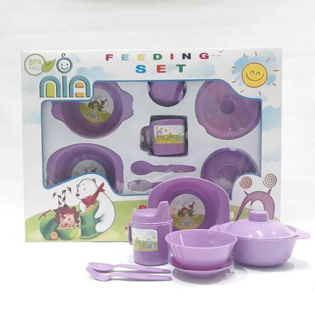 FEEDING SET NIA BESAR - PERALATAN SET MAKAN BAYI BESAR MURAH
