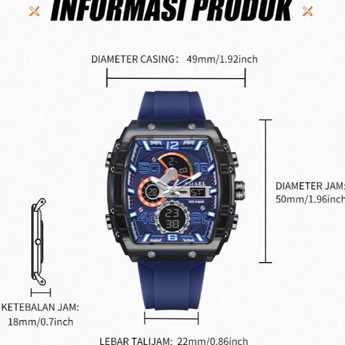 Terbaru Smael  8109  Jam Tangan Elektronik Pria Multifungsi Tahan Air Dan Bercahaya Dalam Gelap