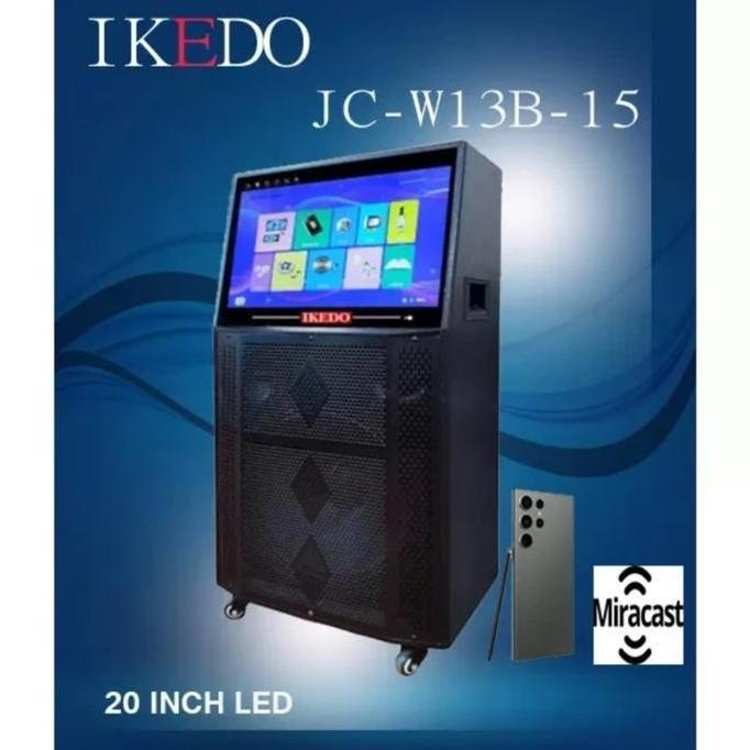 Karaoke Set Portable 2 Mic Layar 15 Inch Kode 880