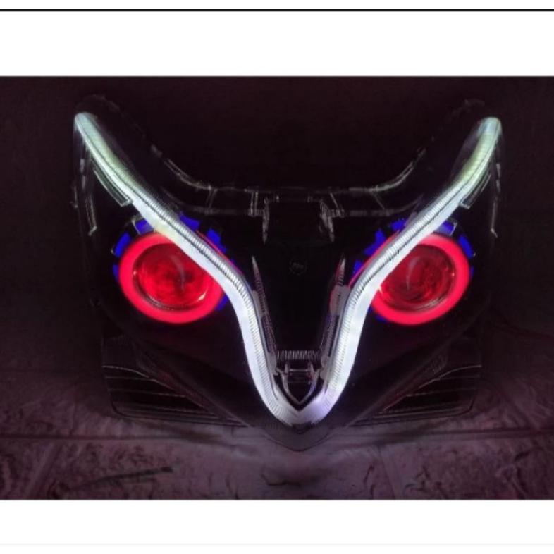 Reflektor Lampu Depan Vario 125 Old Plus Proji Running Super Terang Set Lampu Alis