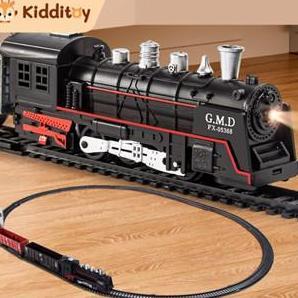 Berkualitas kidditoy Mainan Kereta Api Elektrik Rail King Kereta Api Panjang Kereta Api Rel Mainan R