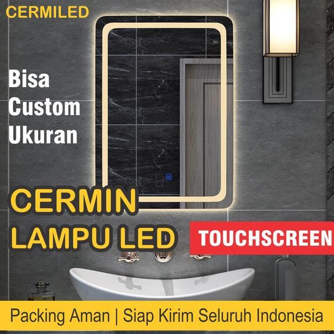 Kaca Cermin Dinding Lampu LED Sensor Sentuh Touchscreen