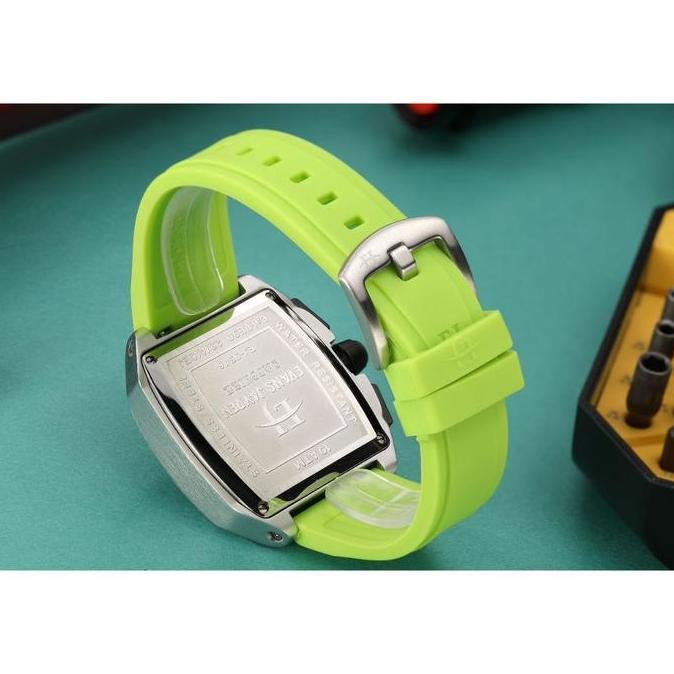 Buy 1 Get 1  Evans Jayden Jam Tangan Pria 9546 Rubber Silicon Chronograph Kaca Sapphire Water Resist