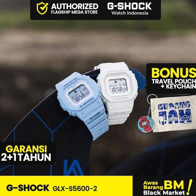 G-Shock Gshock GLX-S5600-2DR GLX-S5600-2D GLX-S5600 GLXS5600 GLX S5600 Jam Kaca Watches Stopwatch