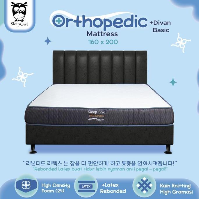 SLEEP OWL ORTHOPEDIC Kasur Busa Rebonded Latex 160 x 200 Fullset