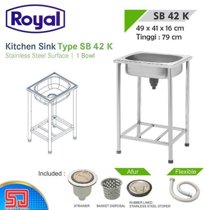 Royal Kitchen Sink SB 42 K Wastafel Portable + Kaki Cuci Piring SB42K Promo Premium