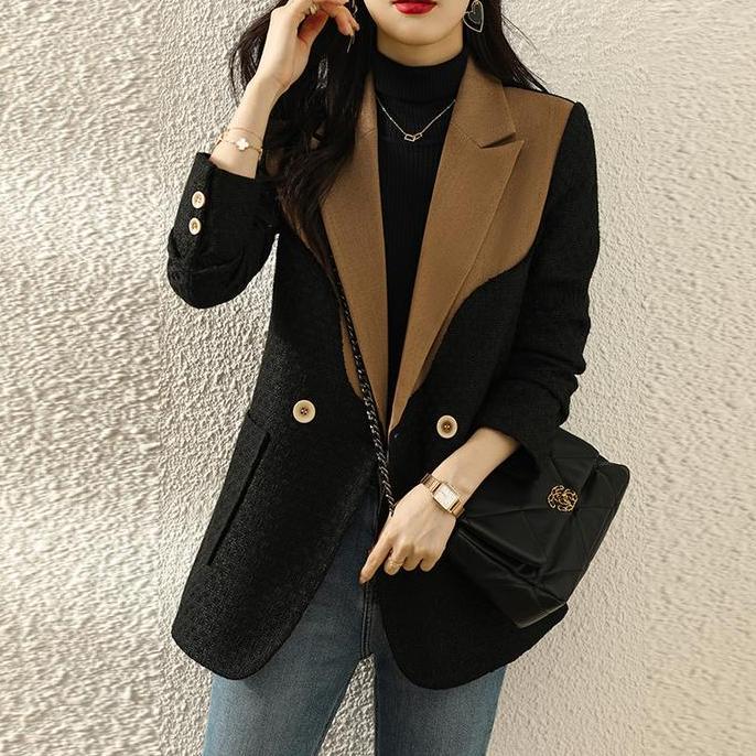 BLAZER TWEED IMPORT KOREA JAS OUTER WANITA