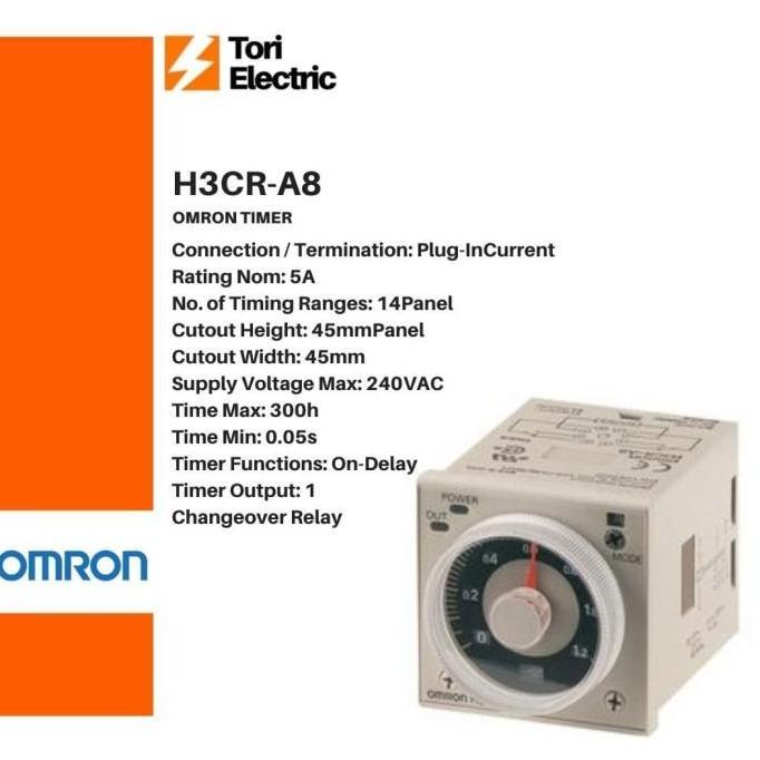 TIMER OMRON H3CR-A8 H3CR A8 24VDC 24V 100% ORI Promo Premium