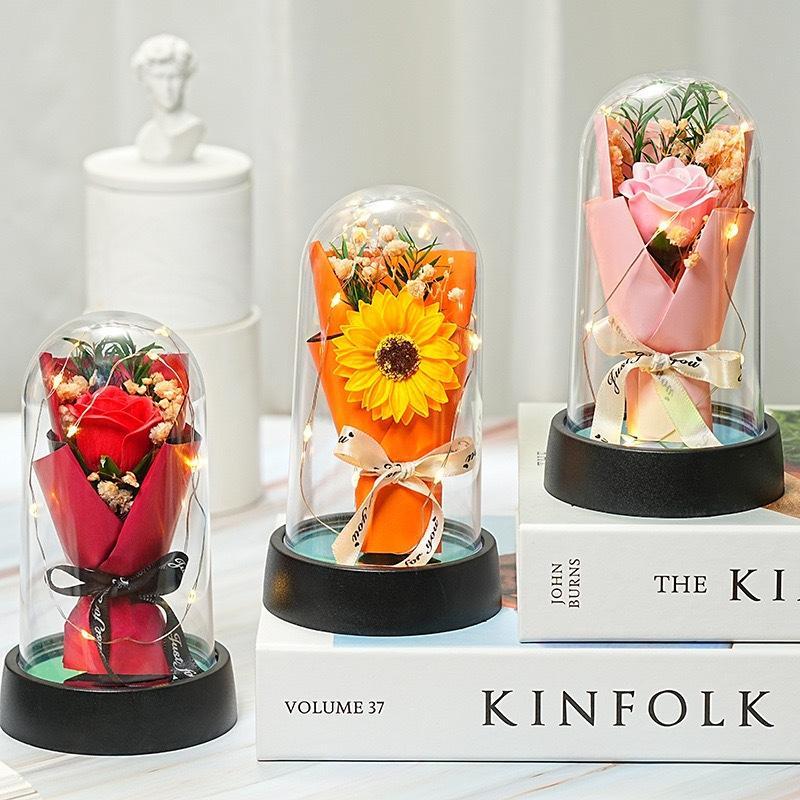 Weebitz Lampu Kamar Tidur  Lampu Led Mawar Gift Box Bunga Mawar Artificial  Bunga Mawar Lampu Led