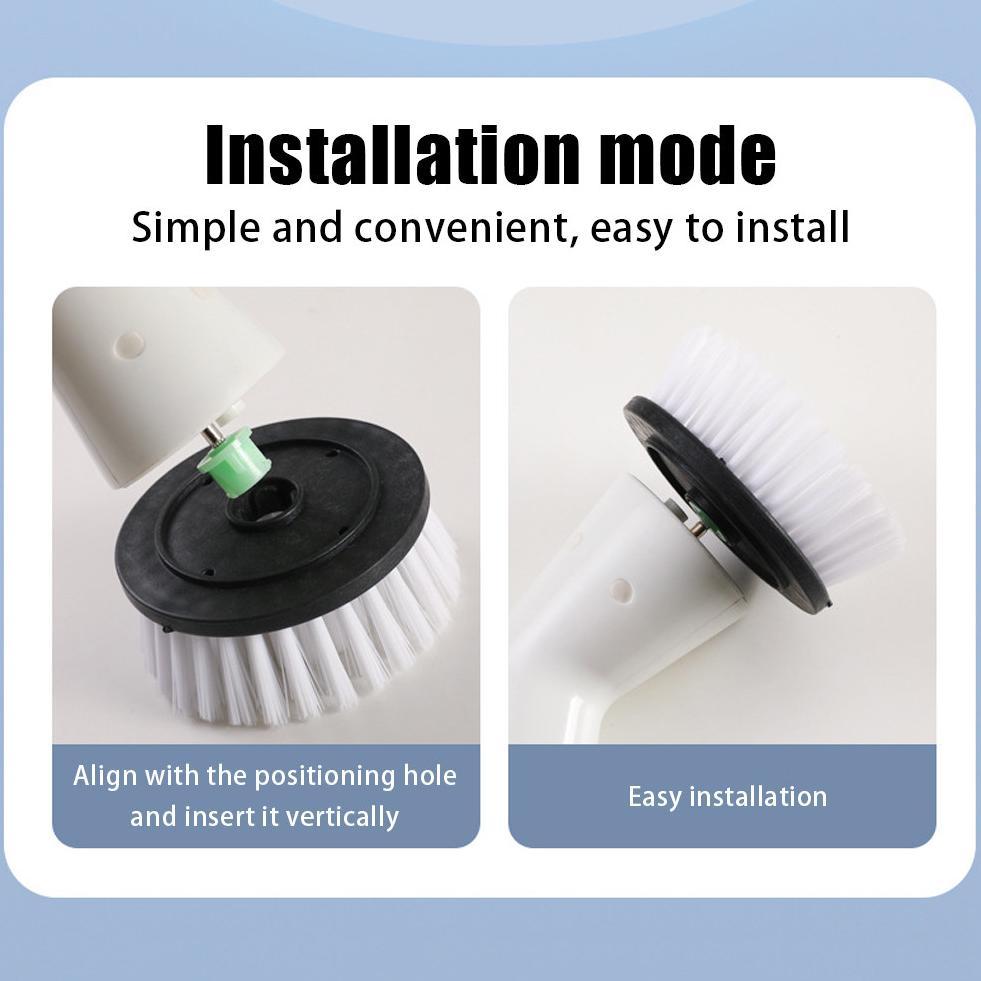 Sikat Pembersih Elektrik 8 in 1 Sikat Pembersih Elektrik Sikat Lantai Kamar Mandi Sikat Toilet Sikat