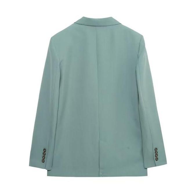 blue double breasted blazer / blazer wanita formal