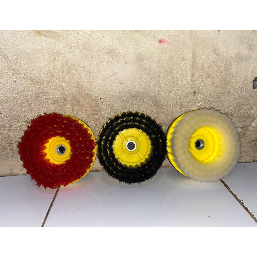 Sikat handpolisher 5 inch Sikat Mesin Polisher tangan Brush polisher velcro sikat sofa springbed Sik