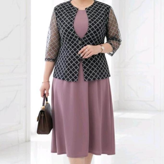 JUMBO dress blazer brukat premium import khusus bsize