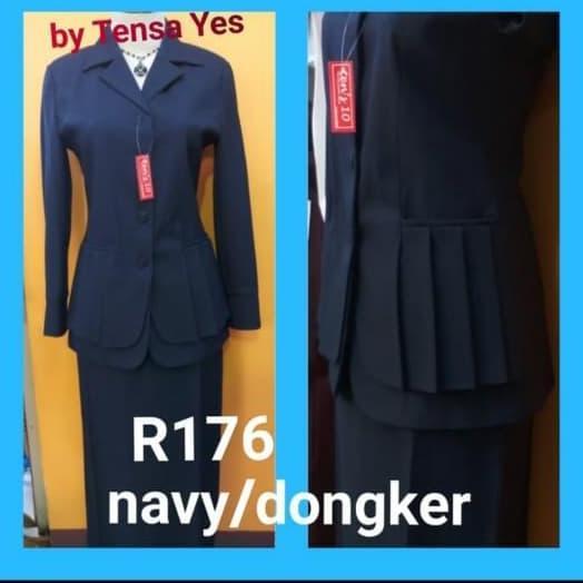 setelan blazer pemda pns pdh guru pegawai kantor navy