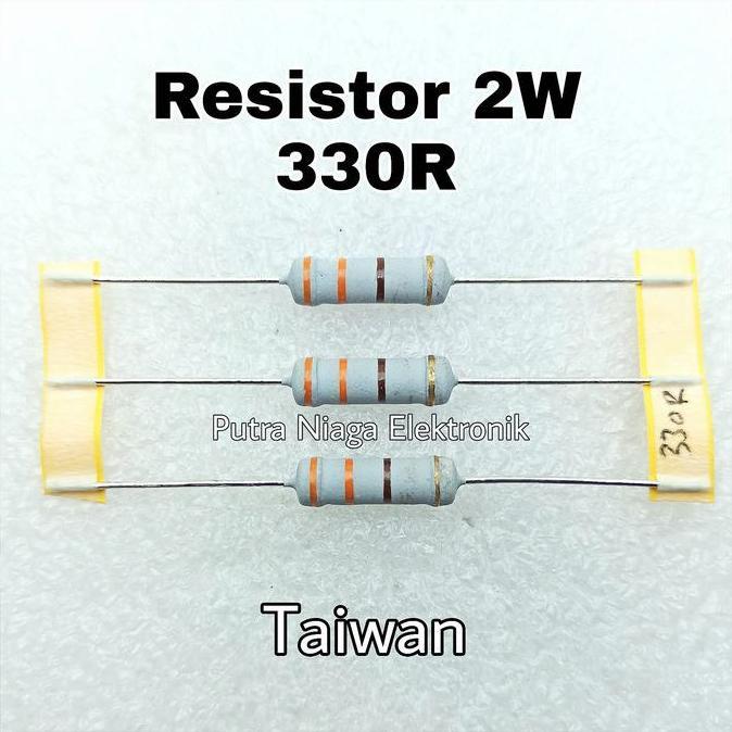 Baru (10) Resistor 330R 2W Taiwan 330ohm 2Watt 330 ohm 2 Watt putran1a Ayo Beli