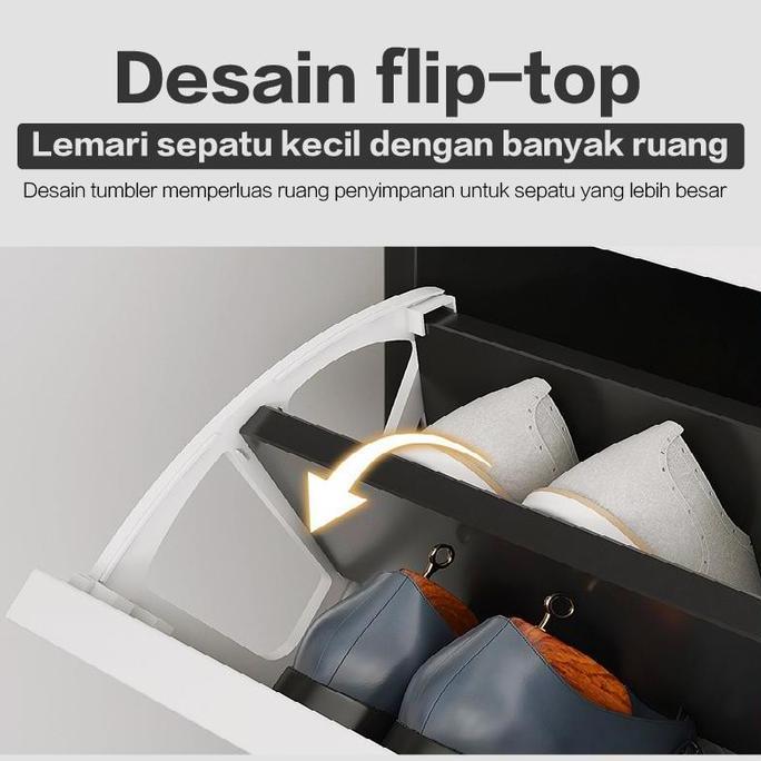 Etife Lemari Sepatu 2 Lapisan Kayu Minimalis/Lemari Sepatu/Lemari Rak Serbaguna/Rak Lemari Sepatu Mi
