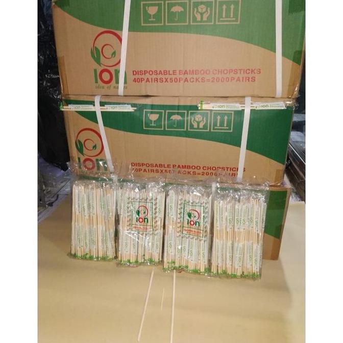 Sumpit Bambu / sumpit kayu super merk ION / ION bambu chopstick