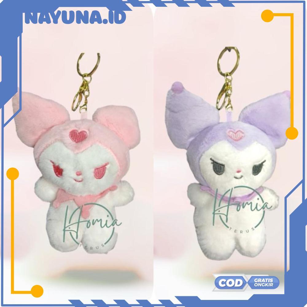 Gantungan kunci boneka sanrio kuromi / gantungan tas boneka kuromi / boneka kuromi - RO30-0512 2025 