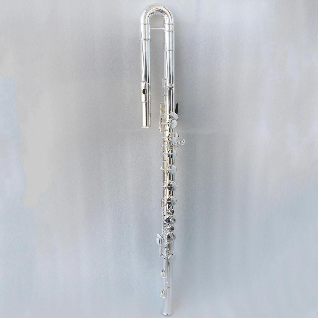 Cupronickel Bass Flute High End Silver Plate Finish Performance Flute Bass Instrument With Case