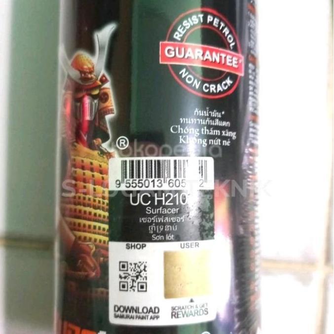 Promo Epoxy UCH210 surfacer SAMURAI Paint Cat Semprot Pylox Aerosol UCH210 Diskon