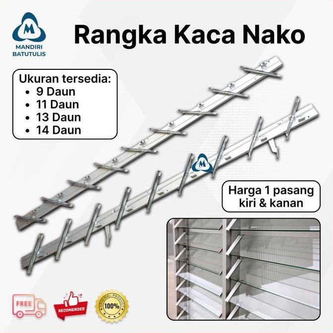 Promo Rangka Jendela Kaca Nako Besi / Jalusi Window Aluminium - Pengatur Sirkulasi Udara - Bingkai K