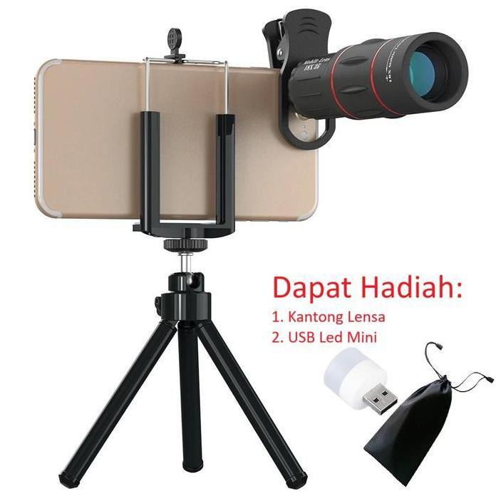 Lensa Telephoto Apexel 18X25 Dengan Tripod Lensa Apexel 18X Zoom Garansi