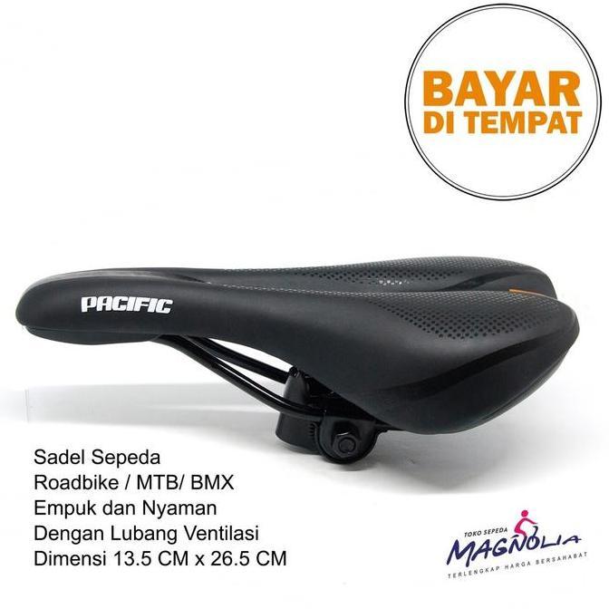Promo Jok Sadel Sepeda Pacific Balap Roadbike Empuk dengan Lubang Ventilasi Diskon