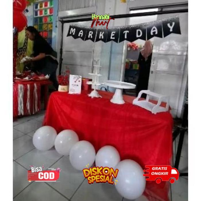 HANNABIMART BANNER TULISAN MARKET DAY SELAMAT HARI GURU / DEKORASI MARKET DAY LOMBA KELAS HAPPY TEAC