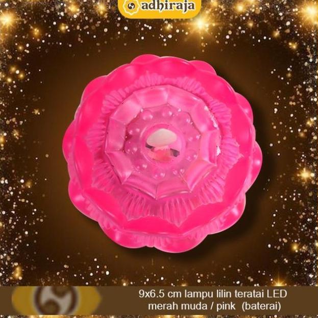 New- Lampu lilin Altar Puja Sembahyang teratai LED merah