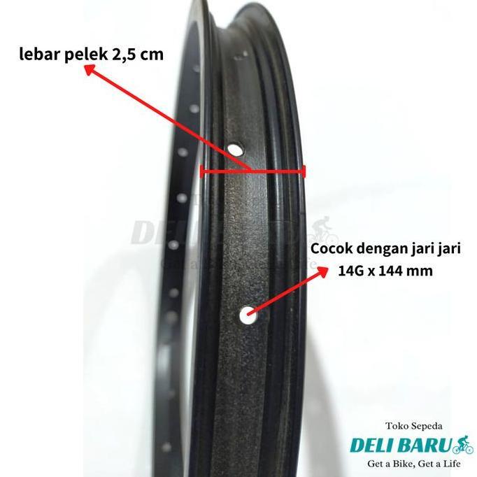 Velg 16 murni lingkar pelek lubang 20 sepeda anak BMX lipat