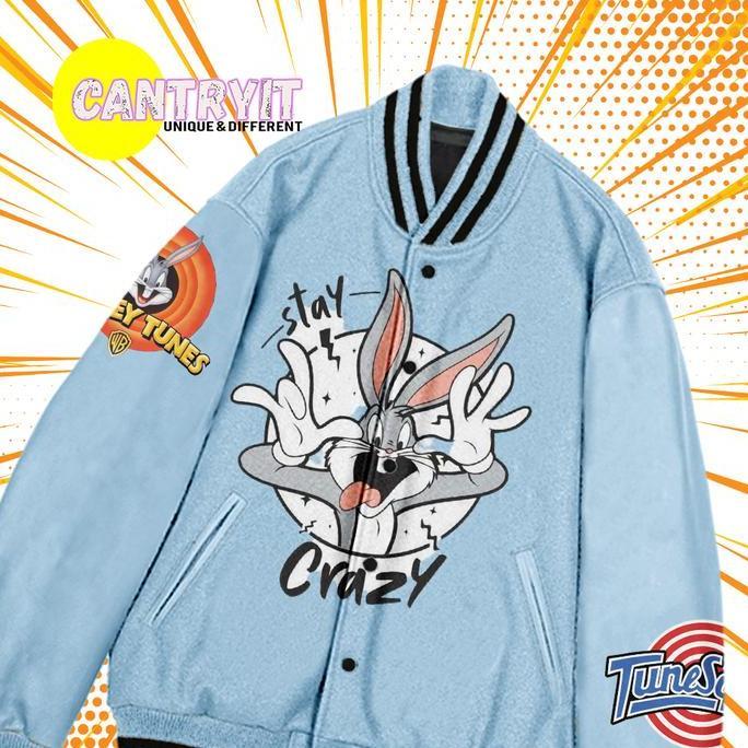 Jaket Varsity Unisex Baseball Fullprint BUGS BUNNY