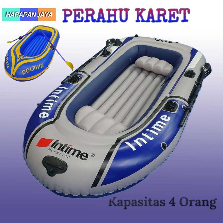 INTIME Ezwoo Perahu Karet 4 Dan 2 Orang Mancing Sekoci Evakuasi Banjir Inflatable Boat