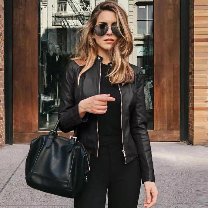 jaket kulit wanita motor/jaket wanita touring