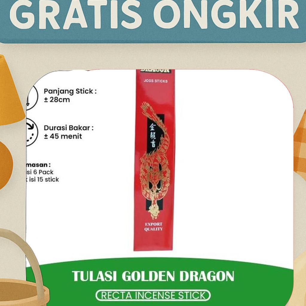 Dupa India (Aromaterapi) Recta - Tulasi Golden Dragon