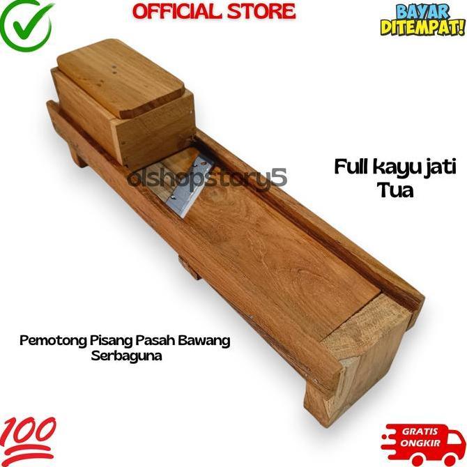 New- Pasah Bawang Merah + Cadangan Full Kayu Jati Tua / Pasah Serbaguna / Irisan Bawang Kayu