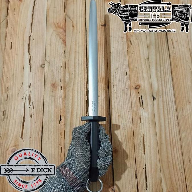 New- Asahan F. Dick Eurocut Sharpening Steel Fine Cut Oval 30cm