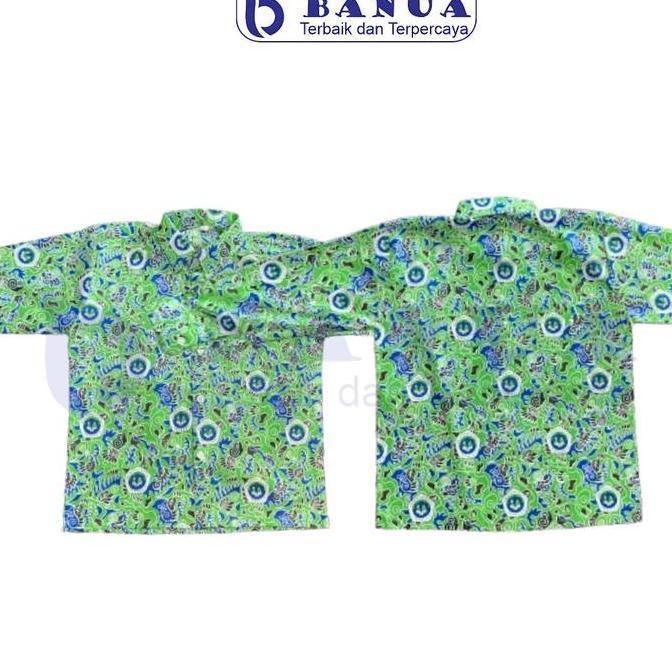 New- Baju Seragam TK | Seragam Batik TK | Baju Batik Biru Motif Fashion Kemeja