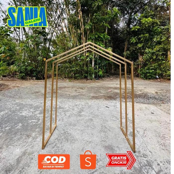 SANIAGALERI STANDING SEGITIGA GUBUKAN PRASMANAN DEKORASI 01 BERKUALITAS