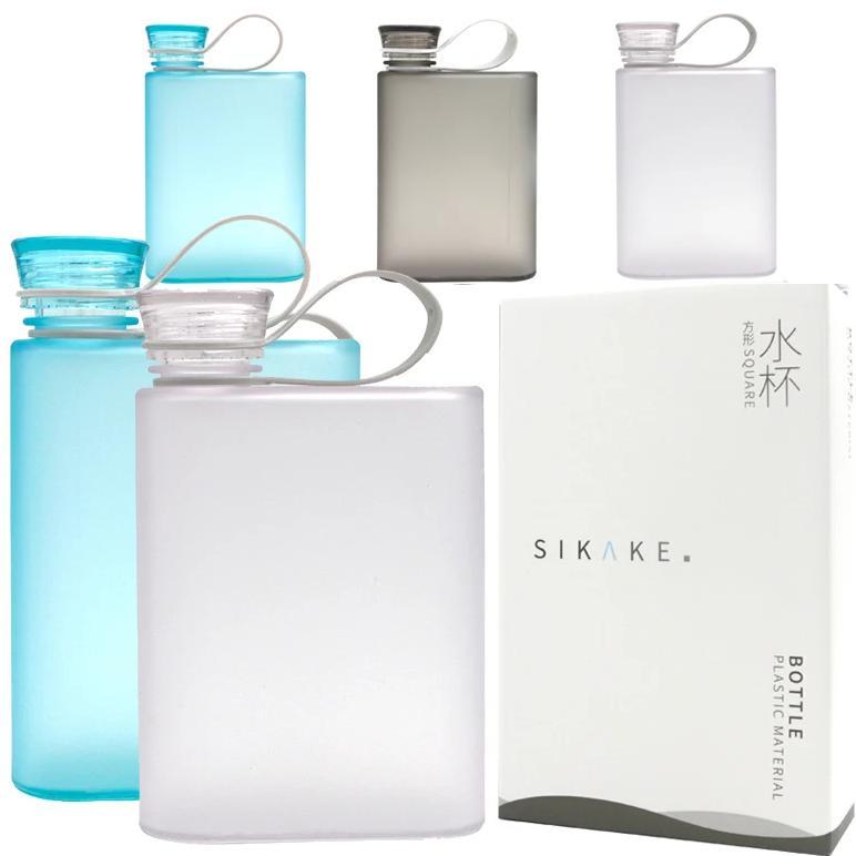 A6 Paper Water Bottle BPA FREE Plastic Flat Water Bottle Travel Flat Bottle Portable Sport Notebook 
