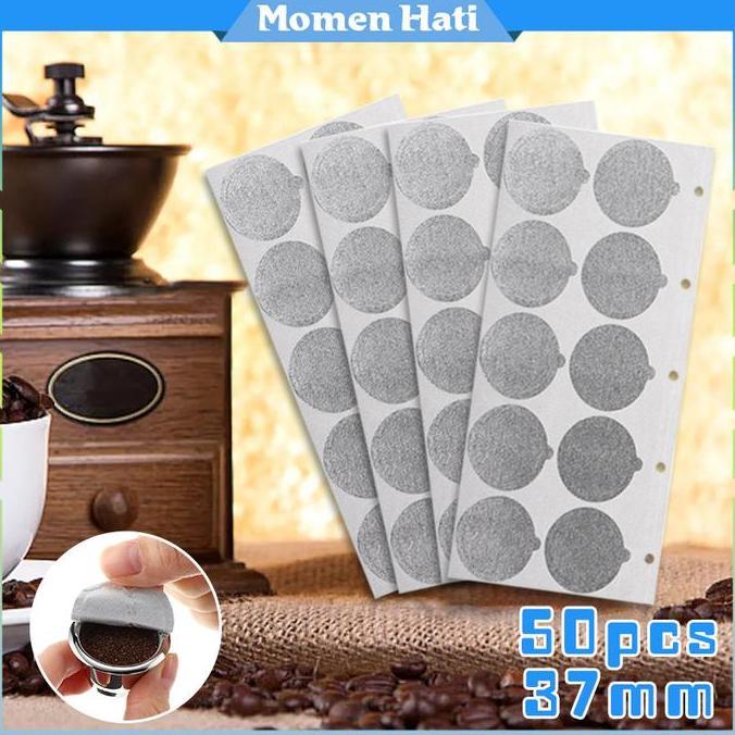 VEXANAF 50Pcs Kapsul Kopi Kosong Capsule Reusable Segel Stiker