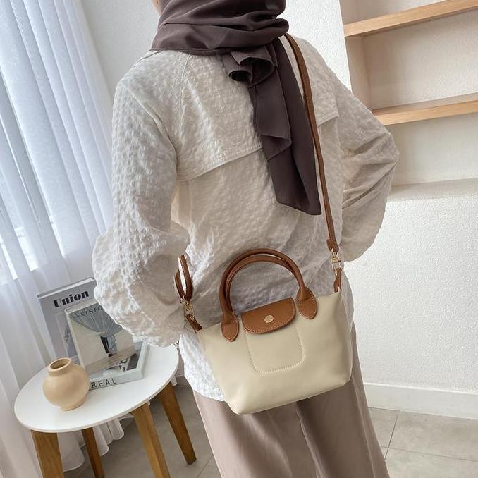 Key- En-Ji Jiyuna Slingbag Wanita - Cream Tas Selempang Cewek