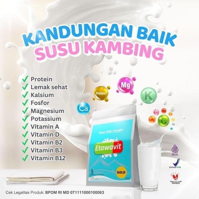 New- Susu kambing etawa bubuk 1 kg grade platinum susu kambing bubuk 1kg setara gomars
