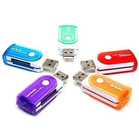 USB 4 SLOT CARD READER PUTAR CARDREADER USB 4LB MEMORY CARD MMC HP SD HANDPHONE